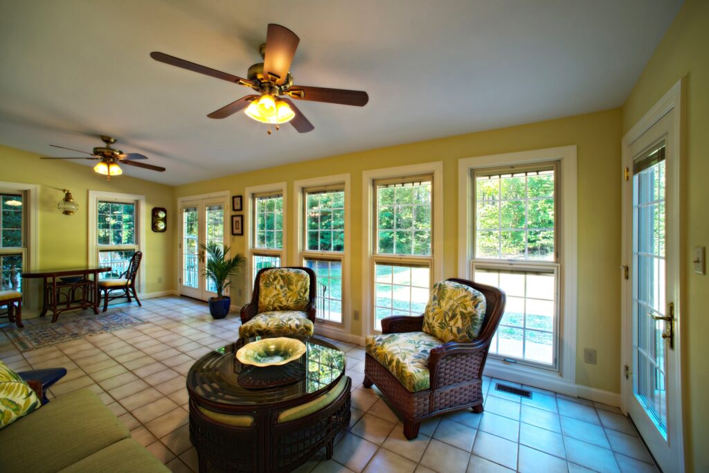Sunroom addition is gorgeous! Check out the Italian tile, vaulted ...
